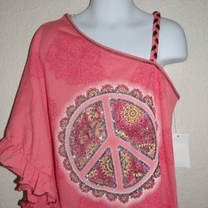 Girl's Knit Works Pink One Shoulder Top New